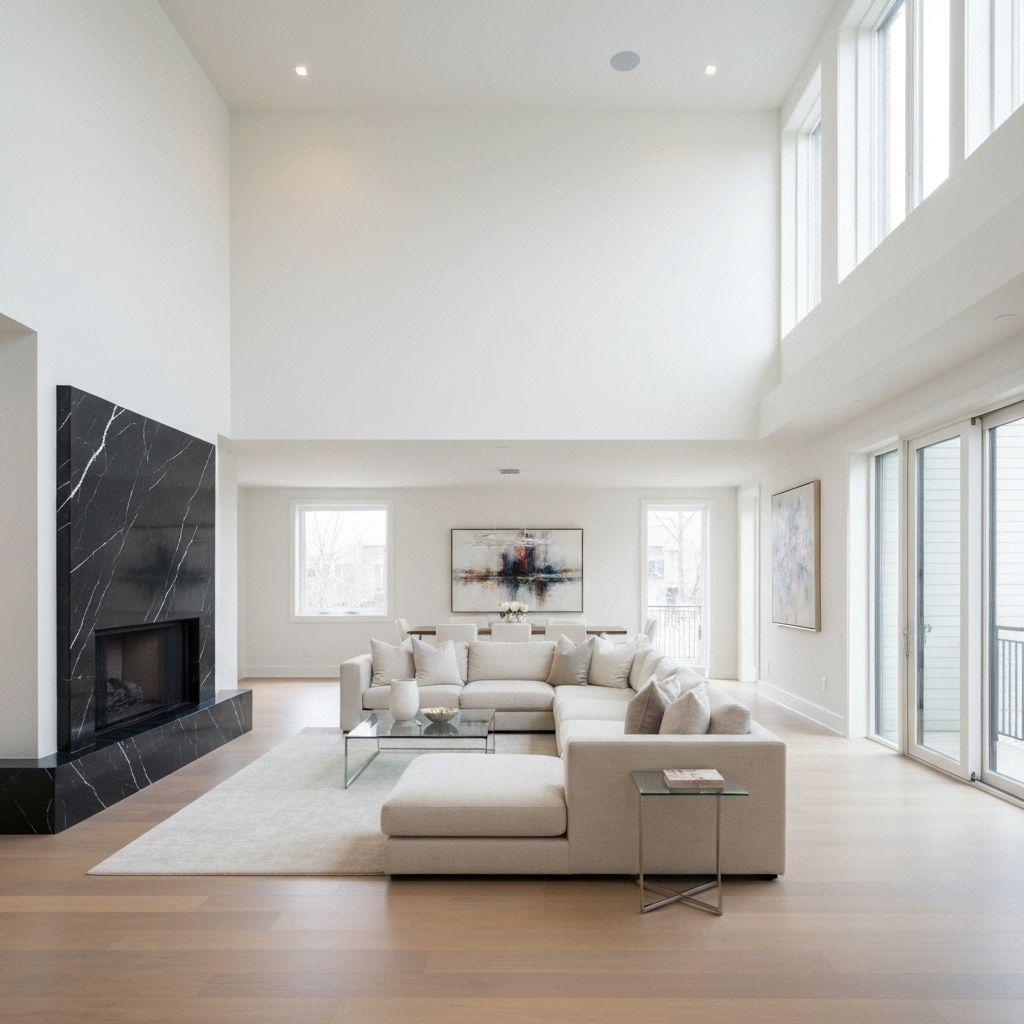 Finished basement remodel with modern living space by Pro Remodeling LLC Seattle